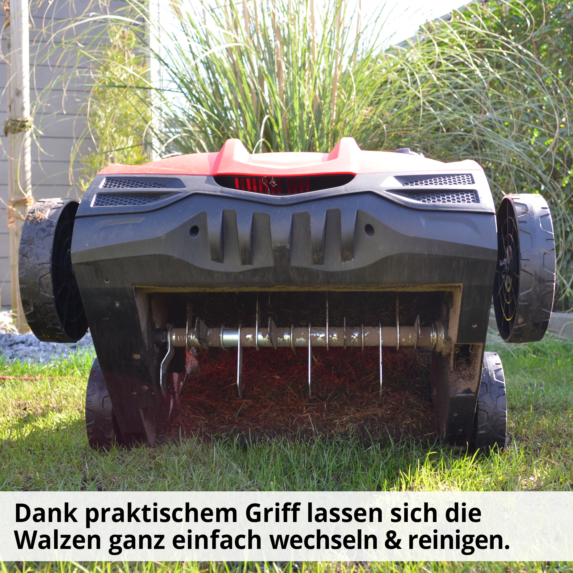 Walzenwechsel einfach Wartung Reinigung Unterseite Vertikutierer HECHT 1999