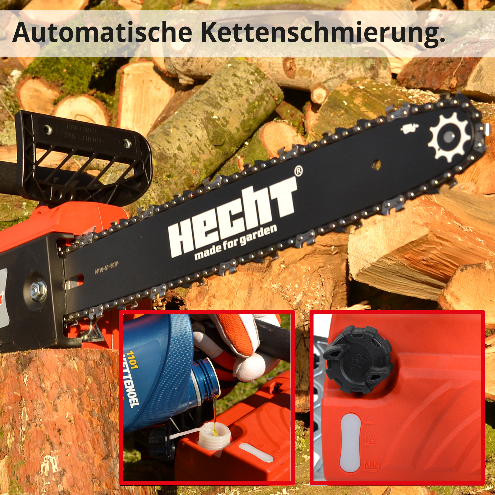 Automatische Kettenschmierung Öltank Füllstandsanzeige Wartung Elektro Kettensäge