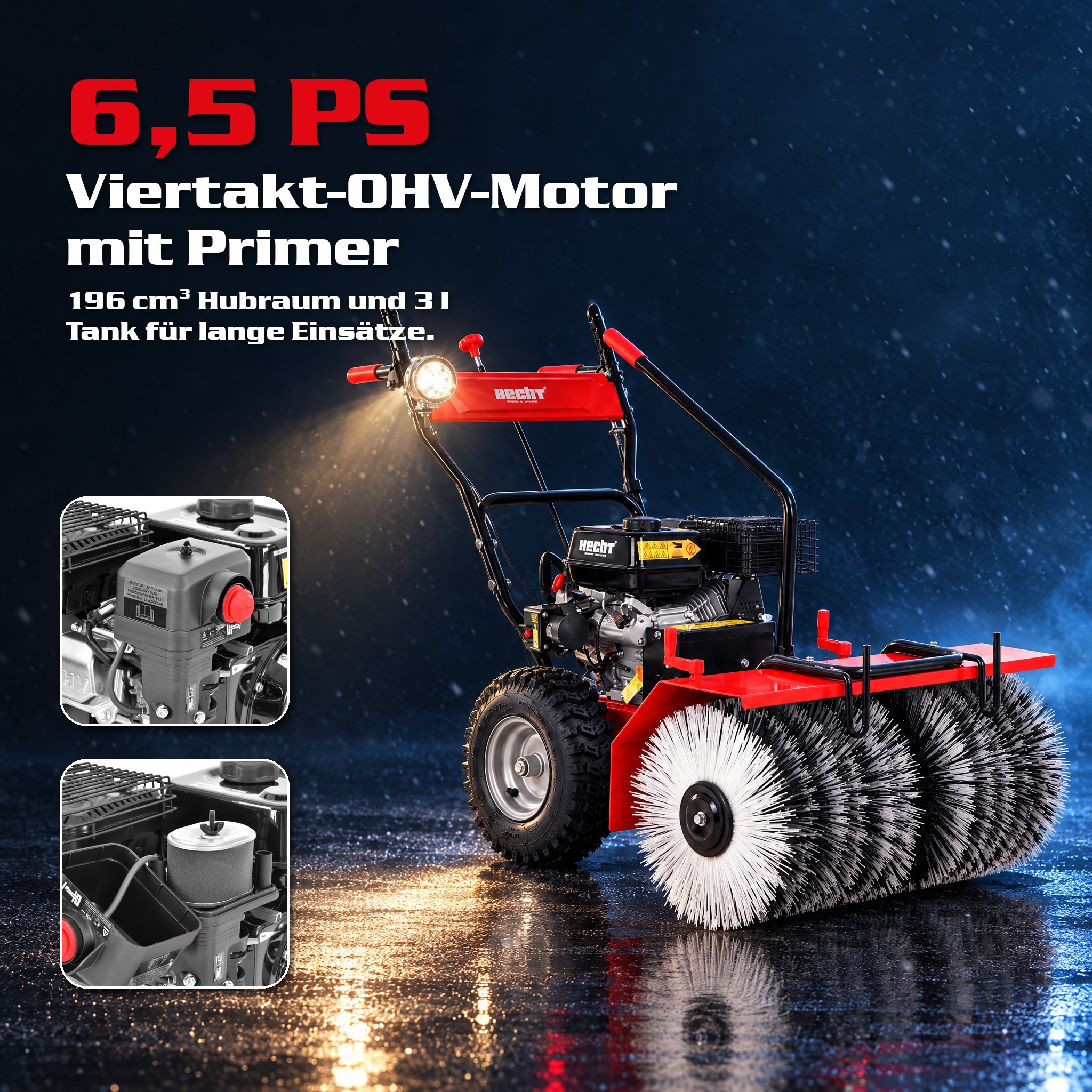 HECHT 8680 SE Benzin-Kehrmaschine Bild 4 (Dieses Bild wurde mit Hilfe von KI generiert.)