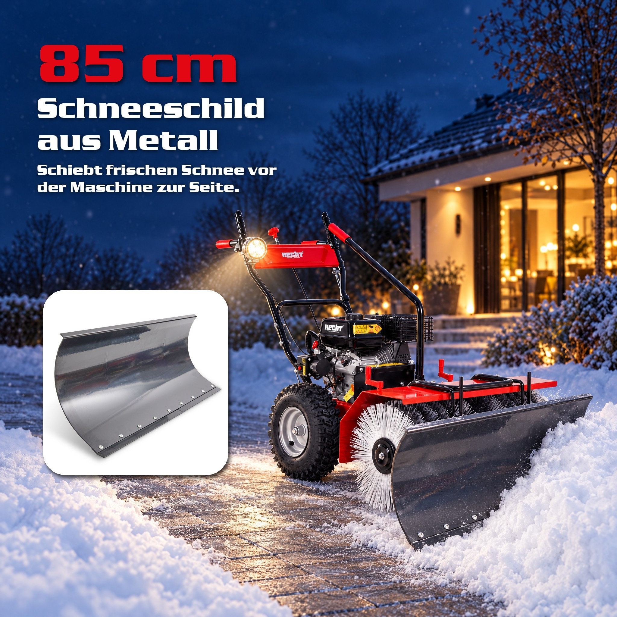 HECHT 8680 SE Set 4 Benzin-Kehrmaschine Bild 2 (Dieses Bild wurde mit Hilfe von KI generiert.)