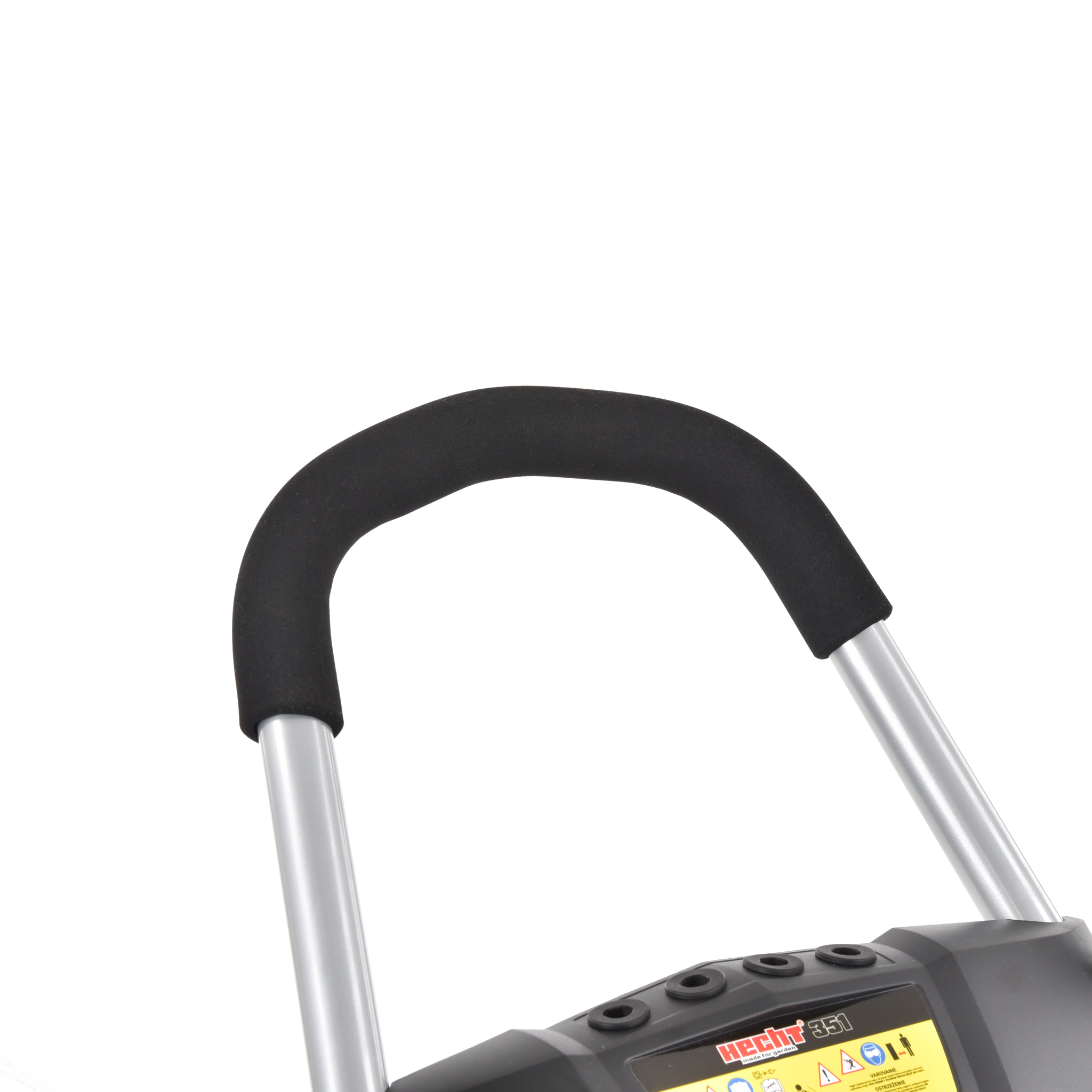 Hochdruckreiniger Handgriff gepolstert Schaumstoff schwarz Transportbügel Aluminium Rahmen Detail