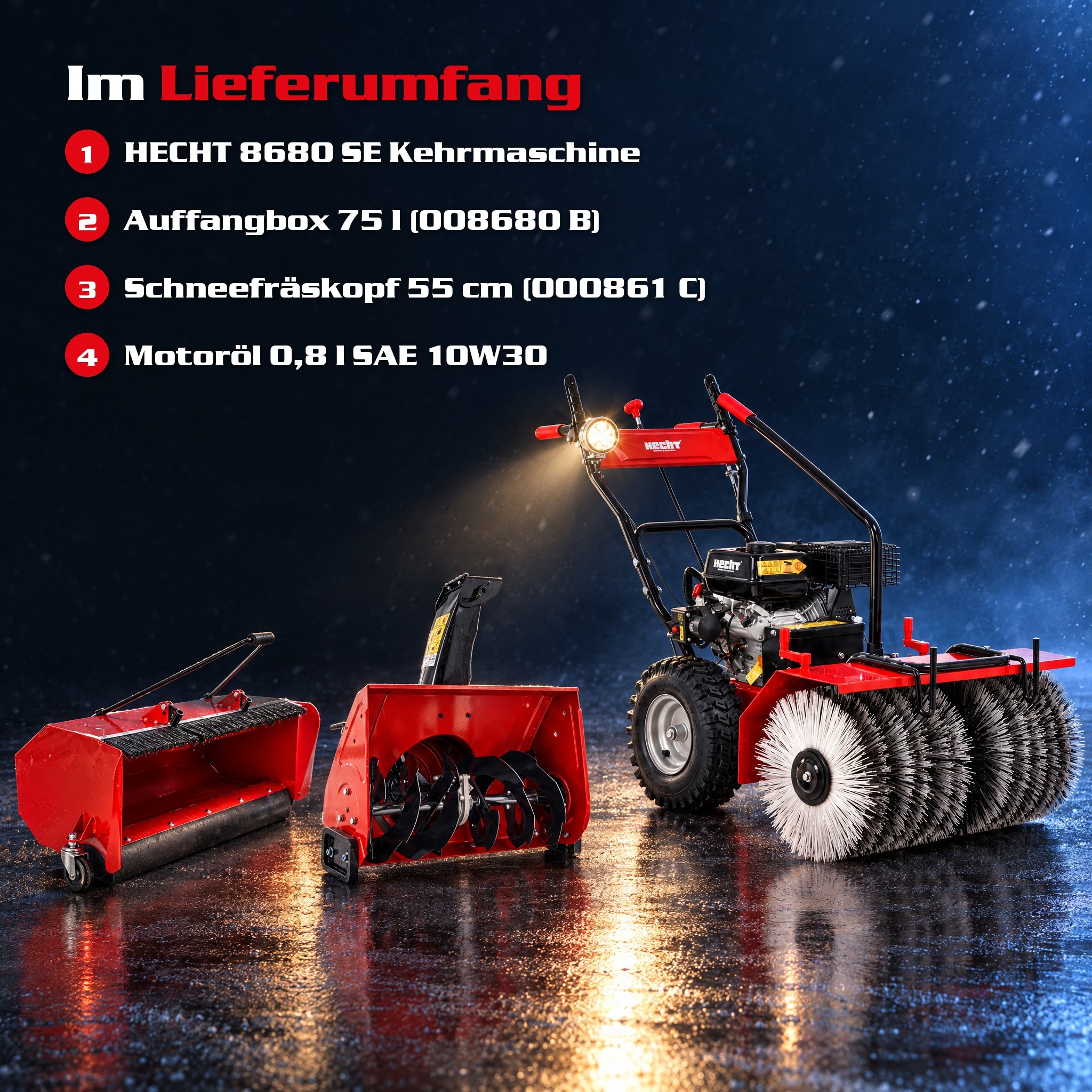 HECHT 8680 SE Set 6 Benzin-Kehrmaschine Bild 12 (Dieses Bild wurde mit Hilfe von KI generiert.)