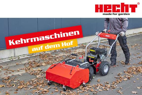 Die Kehrmaschine von Hecht entfernt Laub vom Weg. (Dieses Bild wurde mit Hilfe von KI generiert.)