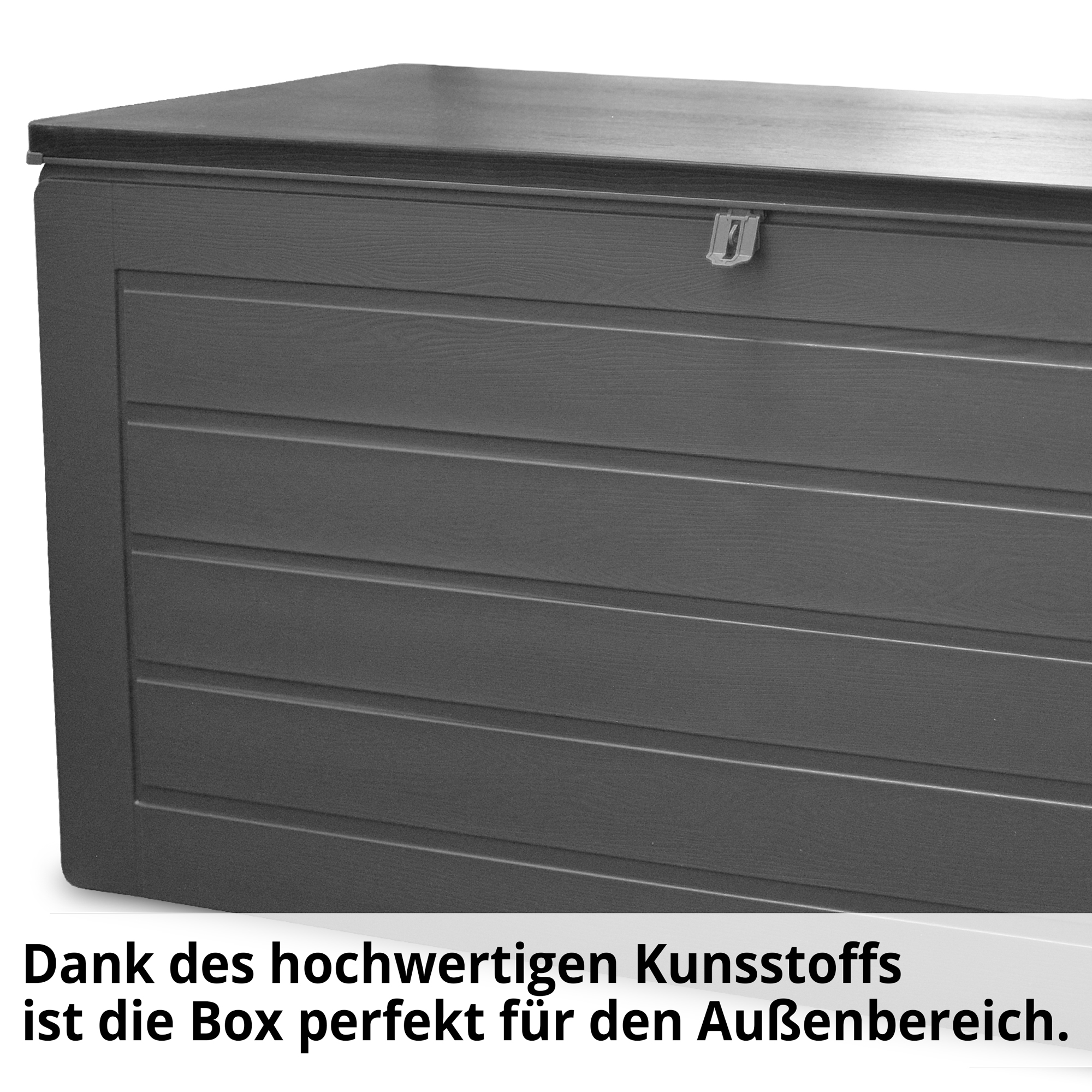 Auflagenbox XL 680 Liter wetterfest mit Deckel & Dämpfer
