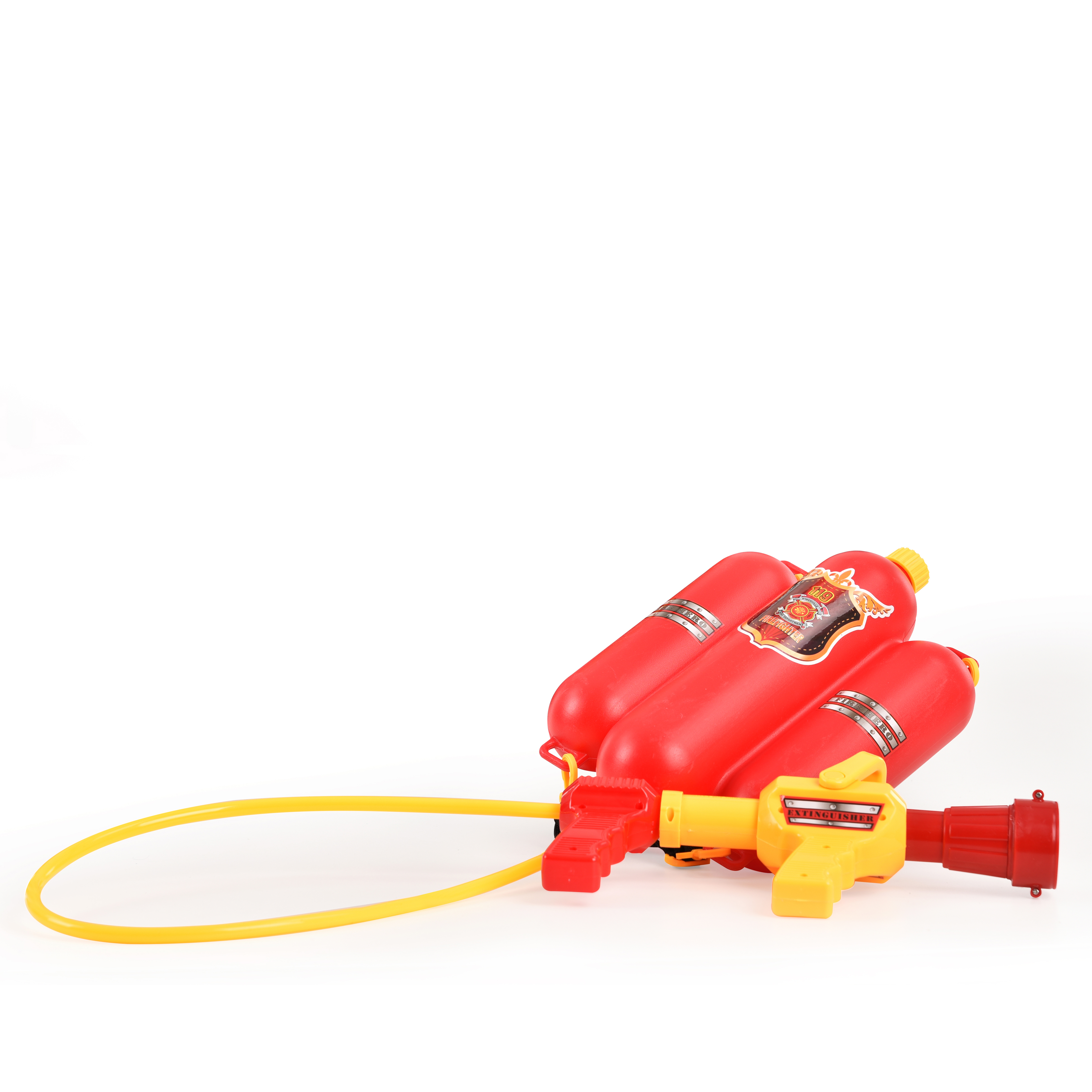 HECHT 51818 Feuerwehr Zubehör: Roter Feuerwehr-Wasserrucksack (Dieses Bild wurde mit Hilfe von KI generiert.)