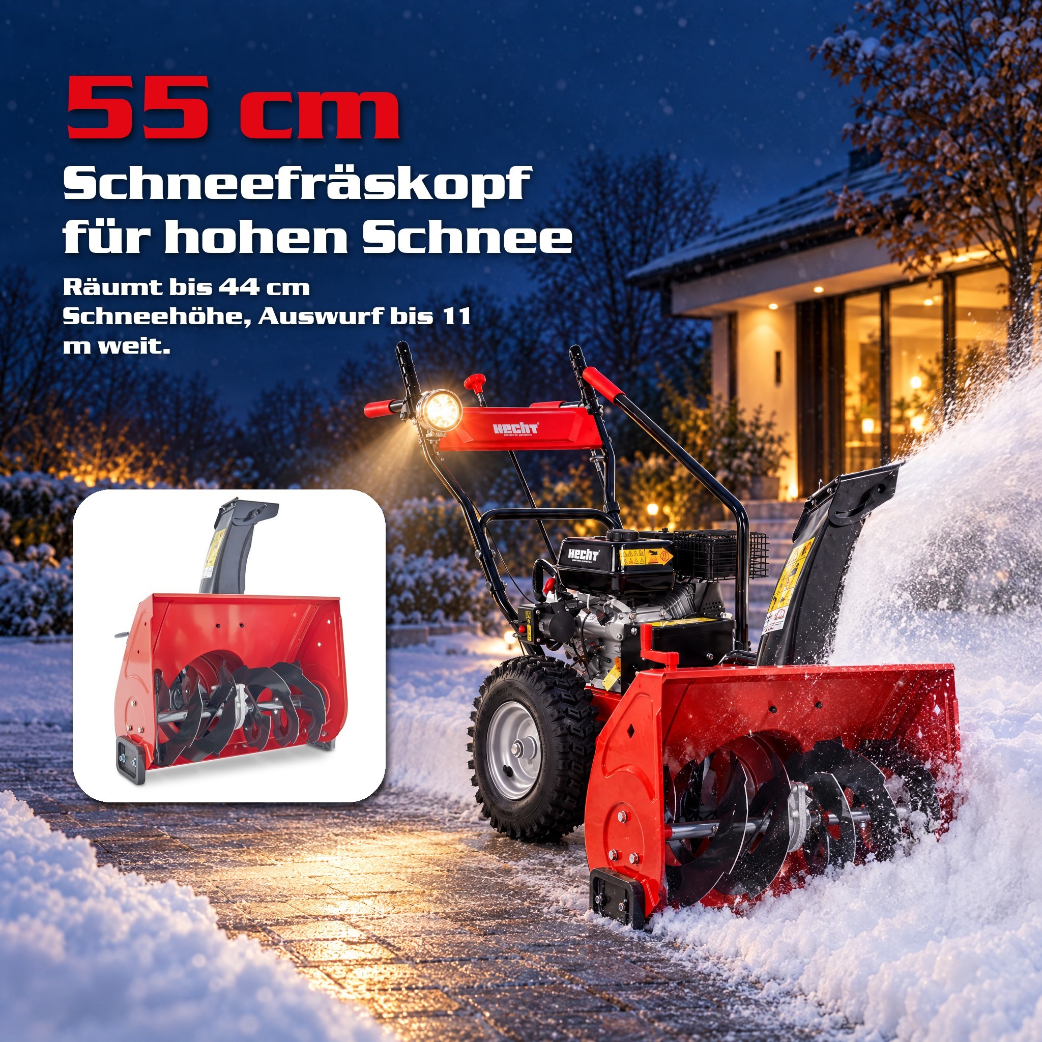 HECHT 8680 SE Set 7 Benzin-Kehrmaschine Bild 4 (Dieses Bild wurde mit Hilfe von KI generiert.)