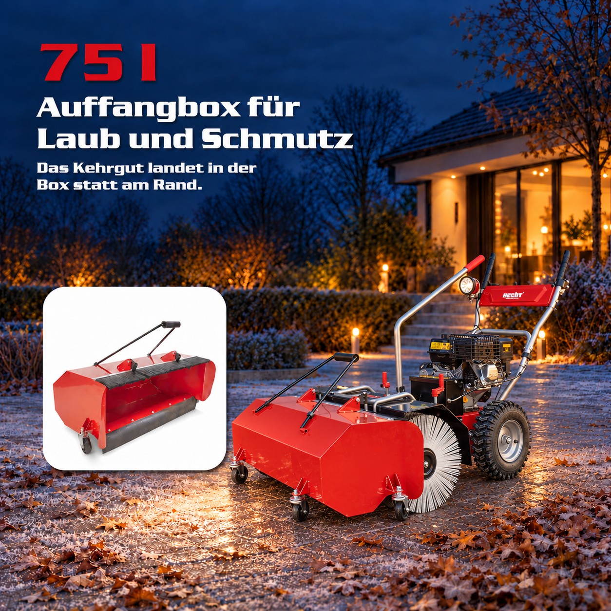 HECHT 8680 SE Set 4 Benzin-Kehrmaschine Bild 3 (Dieses Bild wurde mit Hilfe von KI generiert.)