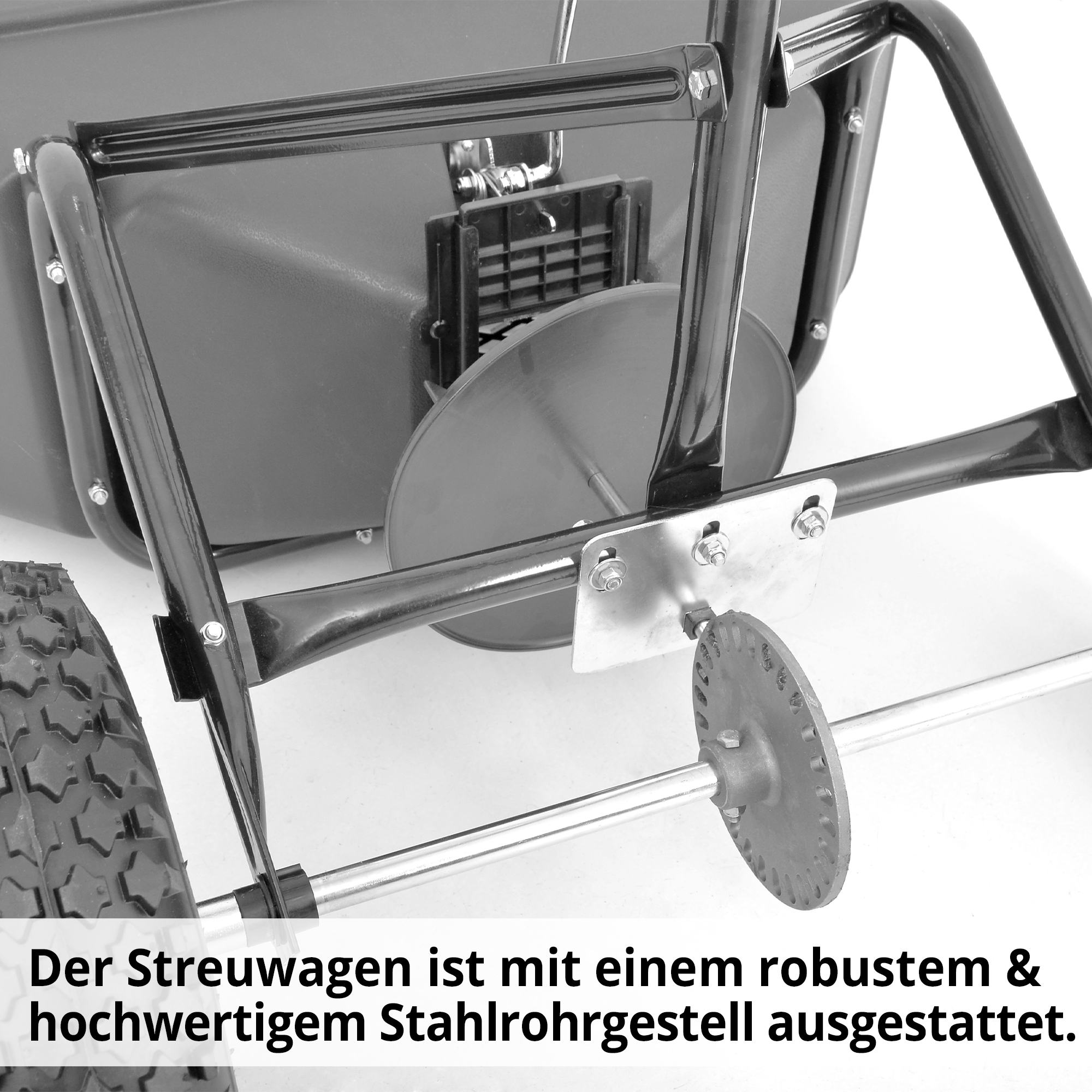 Stahlrohrgestell robust Rahmen HECHT 256 Düngerstreuer Anhänger Konstruktion stabil