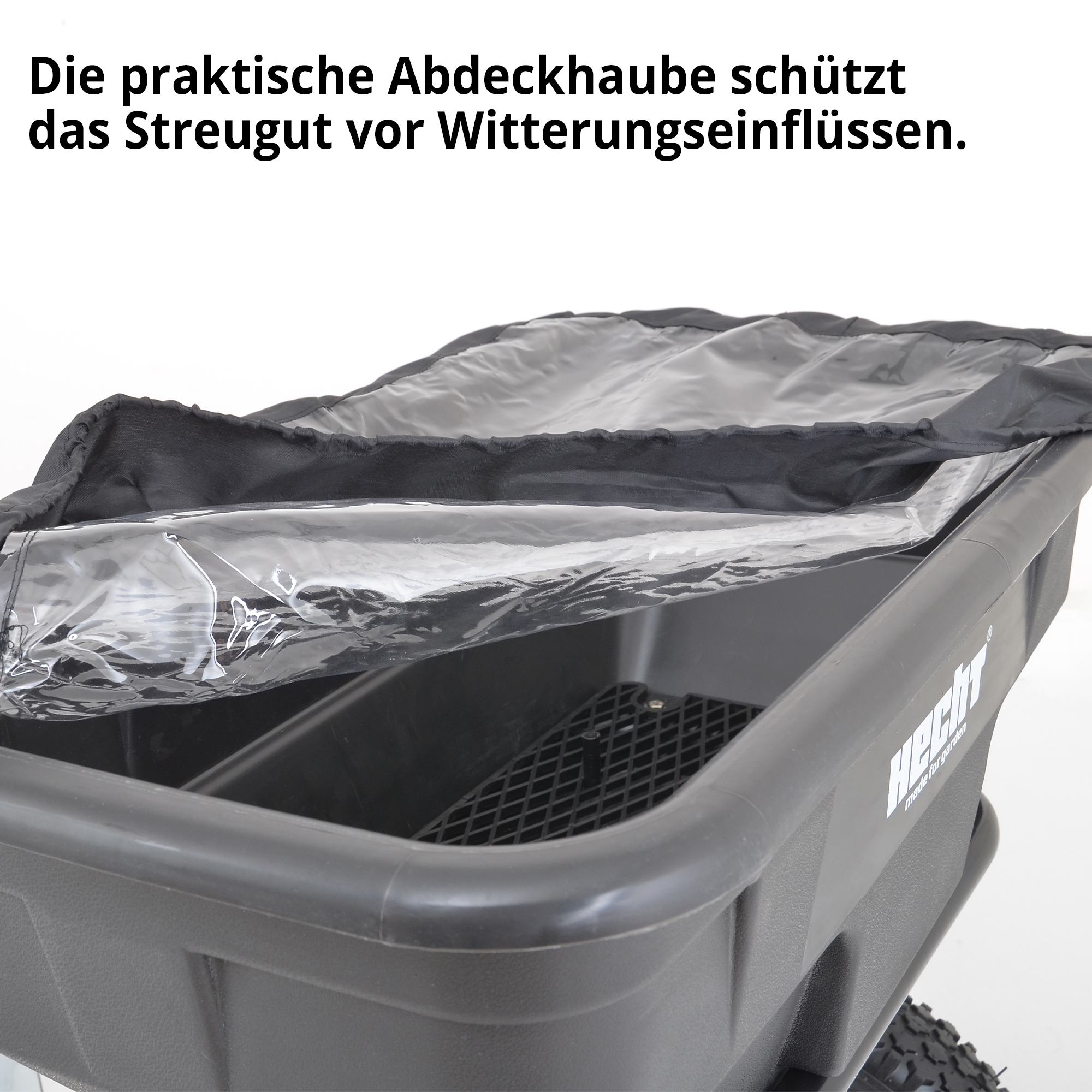 Abdeckplane Regenschutz Montage auf HECHT 256 Anhänger Streuwagen Winterdienst trocken