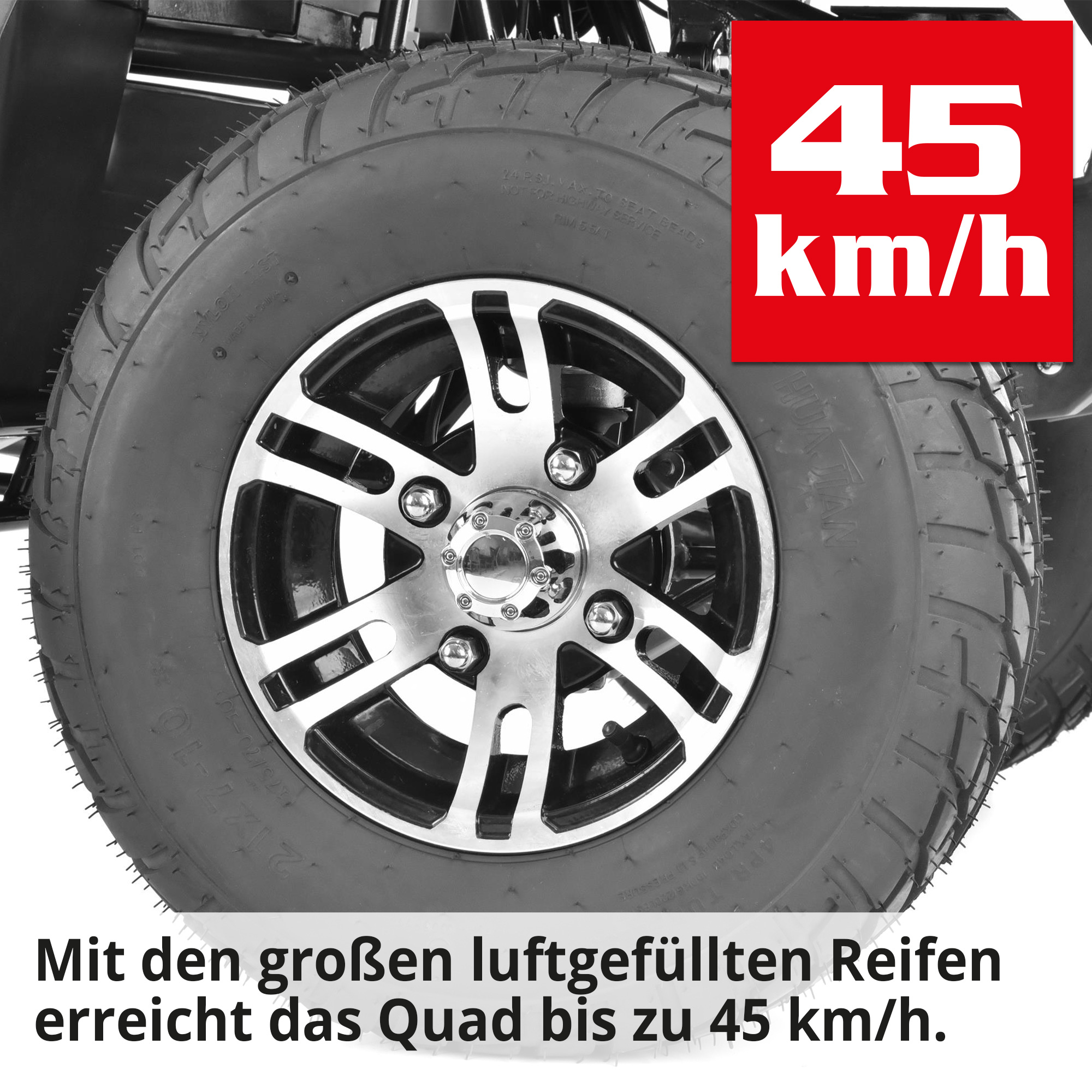 Quad mit Straßenzulassung; Große Reifen; bis 45 km/h