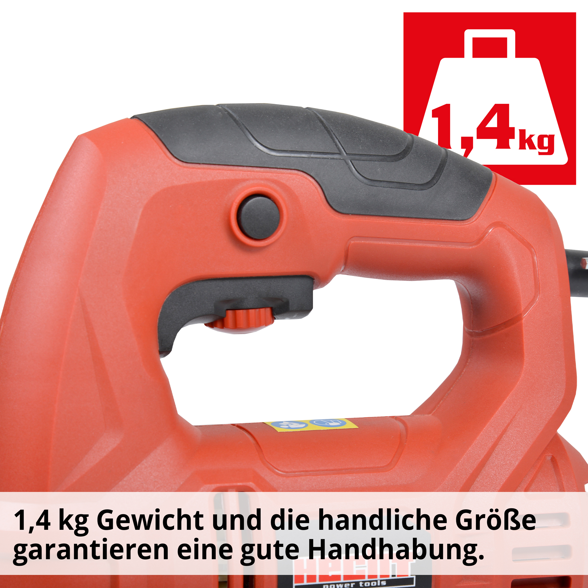 HECHT 1541 Stichsäge; 1,4 kg Gewicht und die handliche Größe garantieren eine gute Handhabung (Dieses Bild wurde mit Hilfe von KI generiert.)