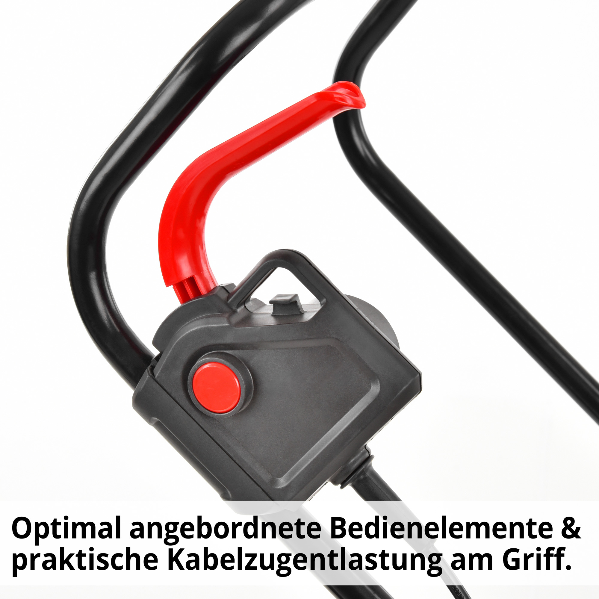 Rasenmäher Elektro Griff Kabelzugentlastung Starthebel ergonomisch Bedienelemente
