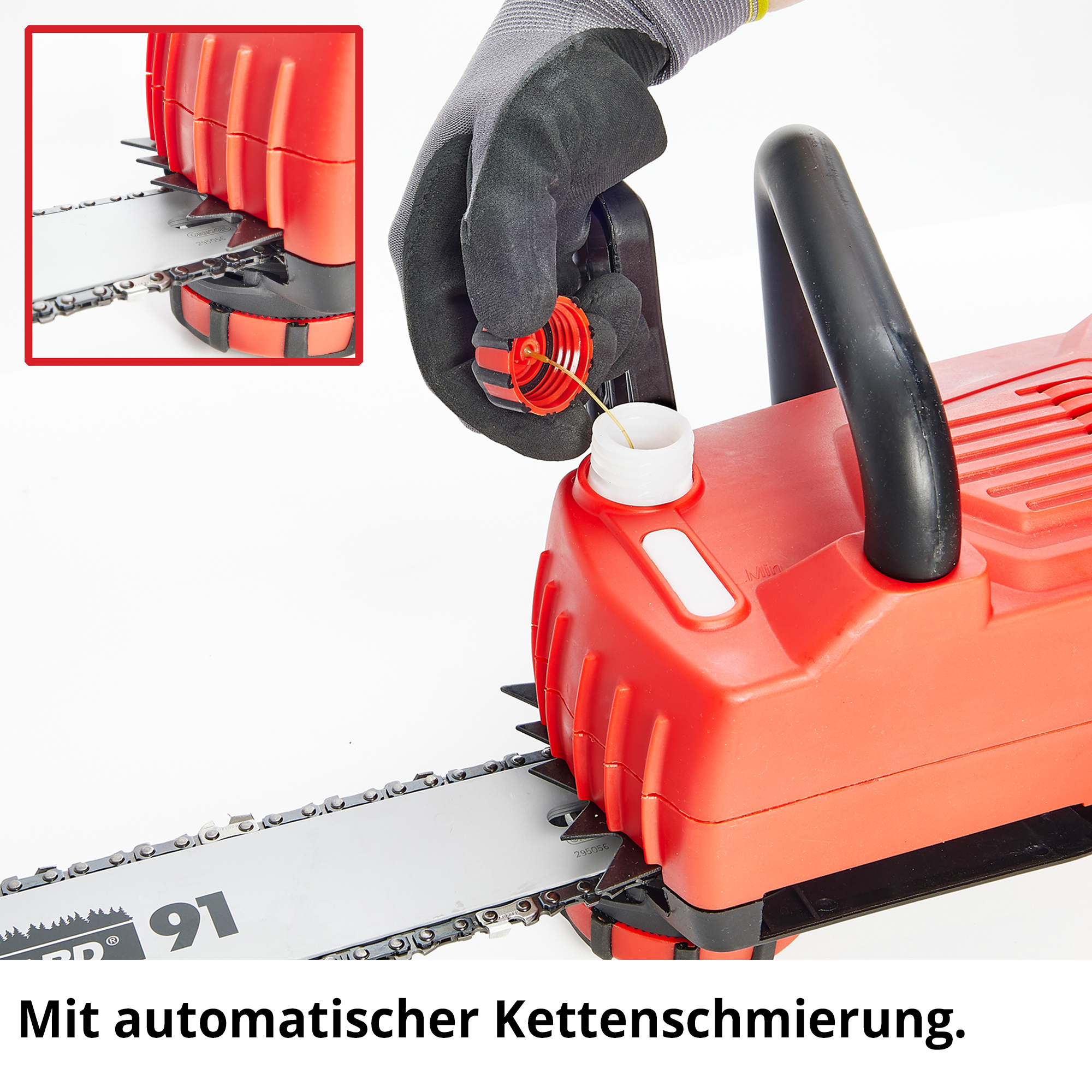 Elektro Kettensäge Kettenöl automatische Schmierung Öltank Deckel Wartung Pflege