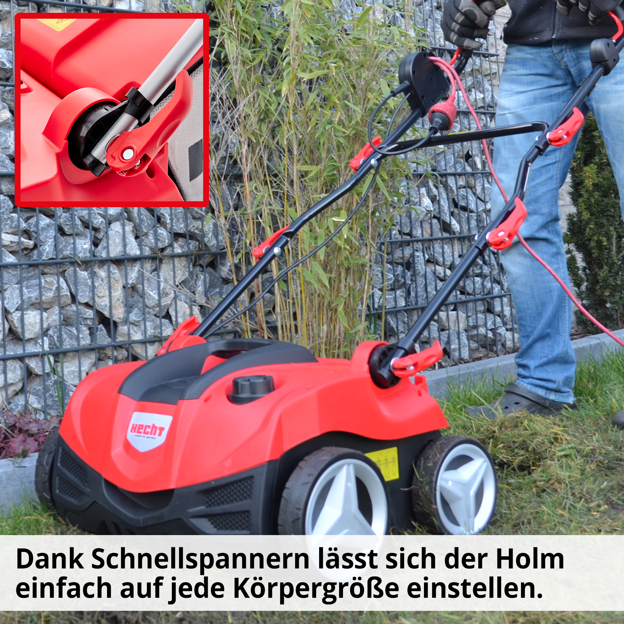 Schnellspanner Holm verstellbar Führungsholm Klappfunktion HECHT 1999 Platzsparend