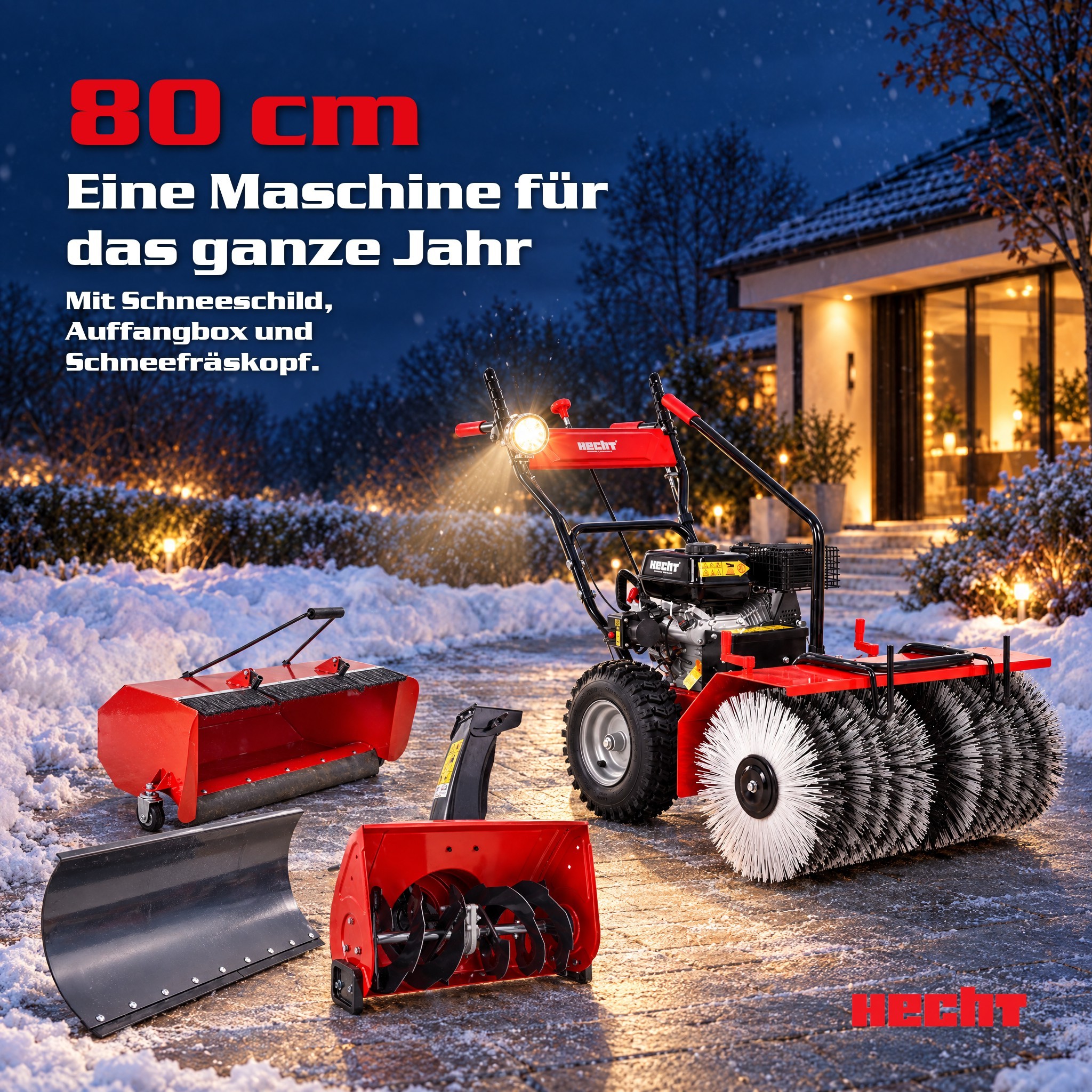 HECHT 8680 SE Set 7 Benzin-Kehrmaschine Bild 1 (Dieses Bild wurde mit Hilfe von KI generiert.)