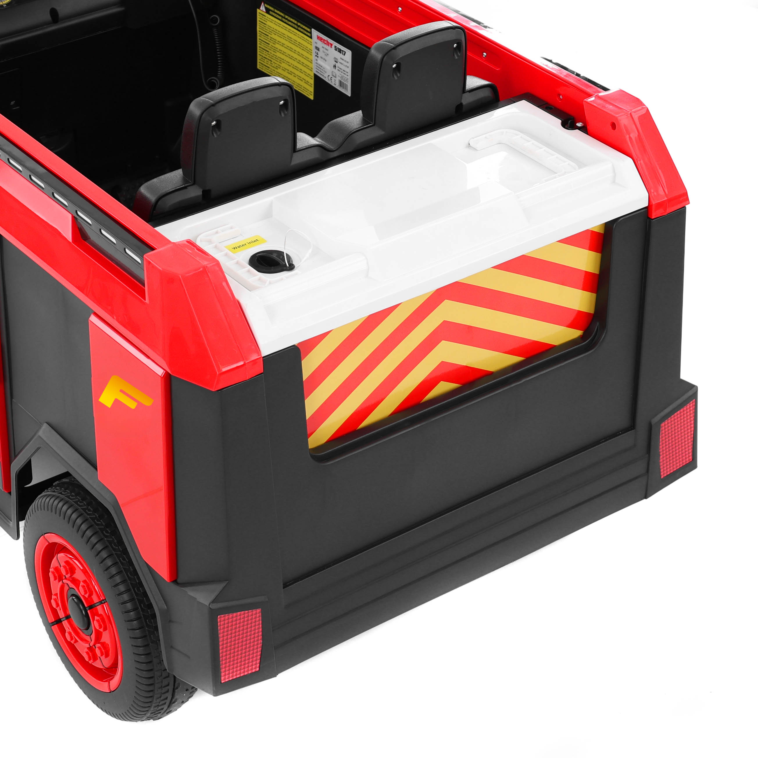 Kinder Elektro Feuerwehrauto Tank (Dieses Bild wurde mit Hilfe von KI generiert.)