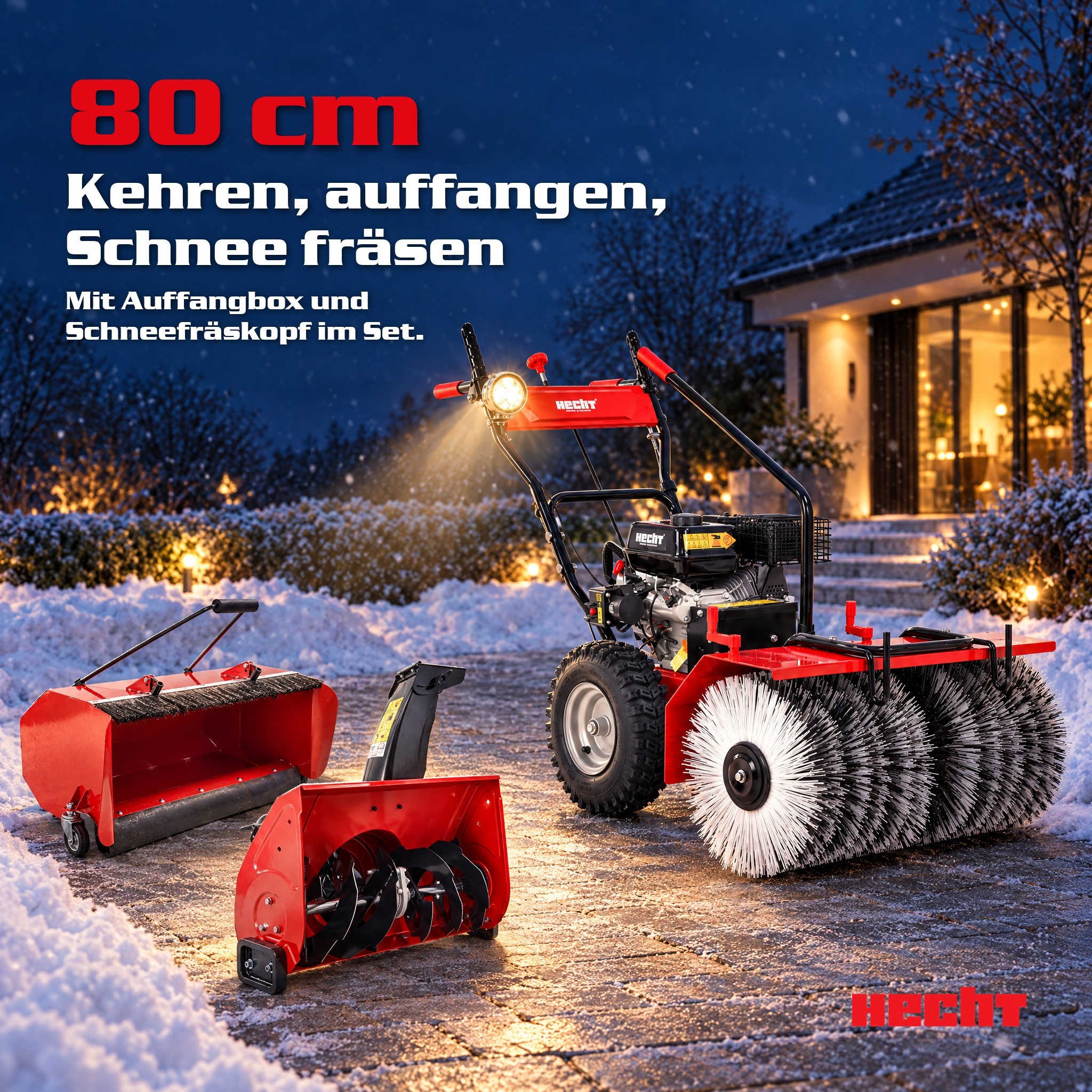 HECHT 8680 SE Set 6 Benzin-Kehrmaschine Bild 1 (Dieses Bild wurde mit Hilfe von KI generiert.)
