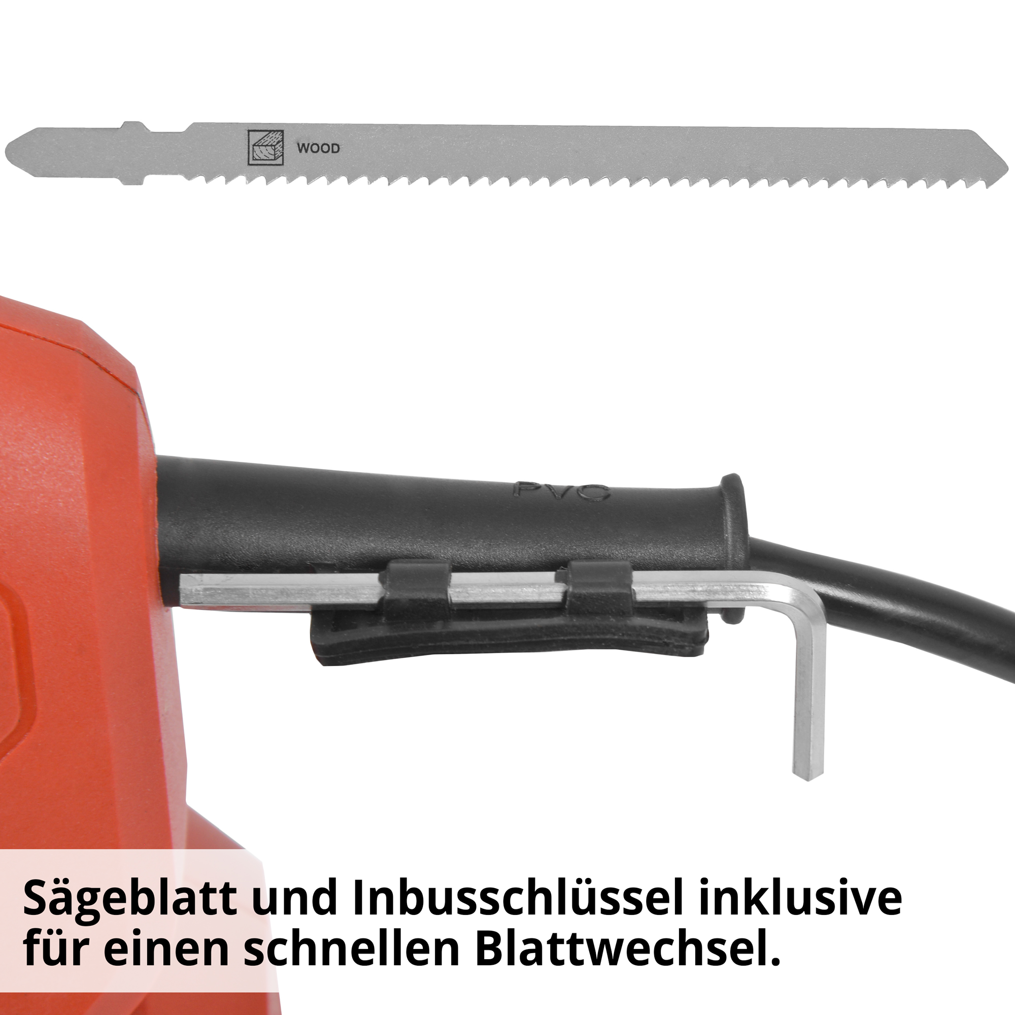 HECHT 1541 Stichsäge; Sägeblatt und Inbusschlüssel inklusive für einen schnellen Blattwechsel (Dieses Bild wurde mit Hilfe von KI generiert.)
