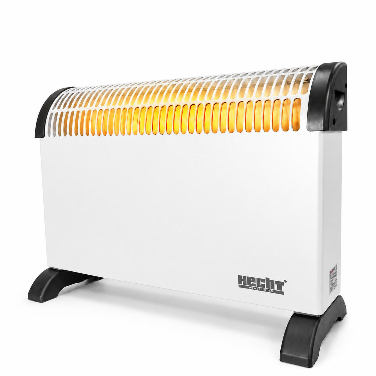 HECHT Elektroheizung 3523 W in Aktion mit aufsteigenden Wärmewellen (Dieses Bild wurde mit Hilfe von KI generiert.)