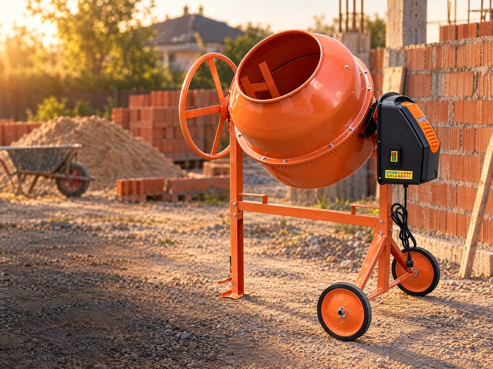 HECHT Betonmischer auf der Baustelle