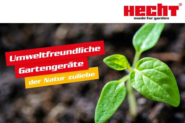 Umweltfreundliche Gartengeräte. Pflanze wächst aus dem Boden.