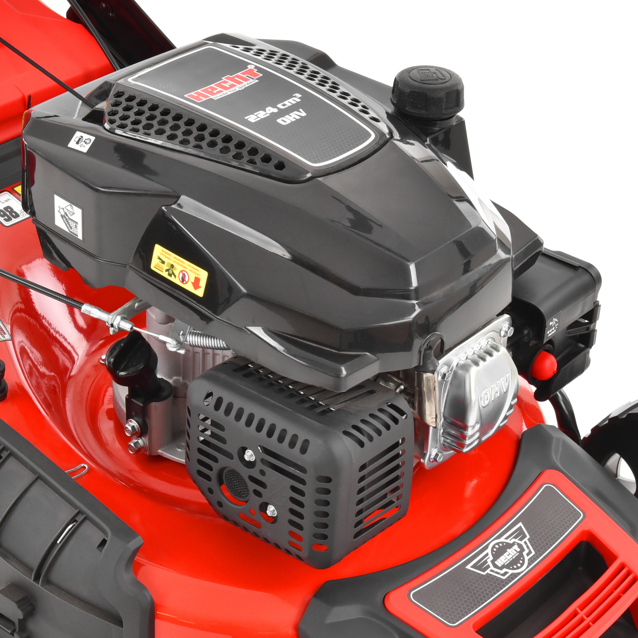Motor 224 ccm Rasenmäher leistungsstark 4-Takt OHV Antriebseinheit HECHT 554 SX