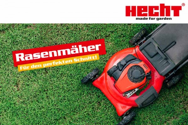 Hecht Rasenmäher – der perfekte Schnitt der Wiese. (Dieses Bild wurde mit Hilfe von KI generiert.)