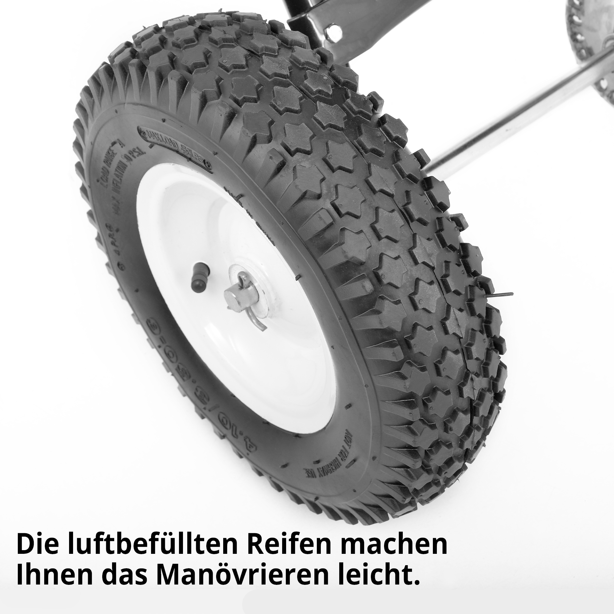 Luftbereifung Profil 31cm Rad HECHT 256 Anhänger Streuwagen Gelände stabil