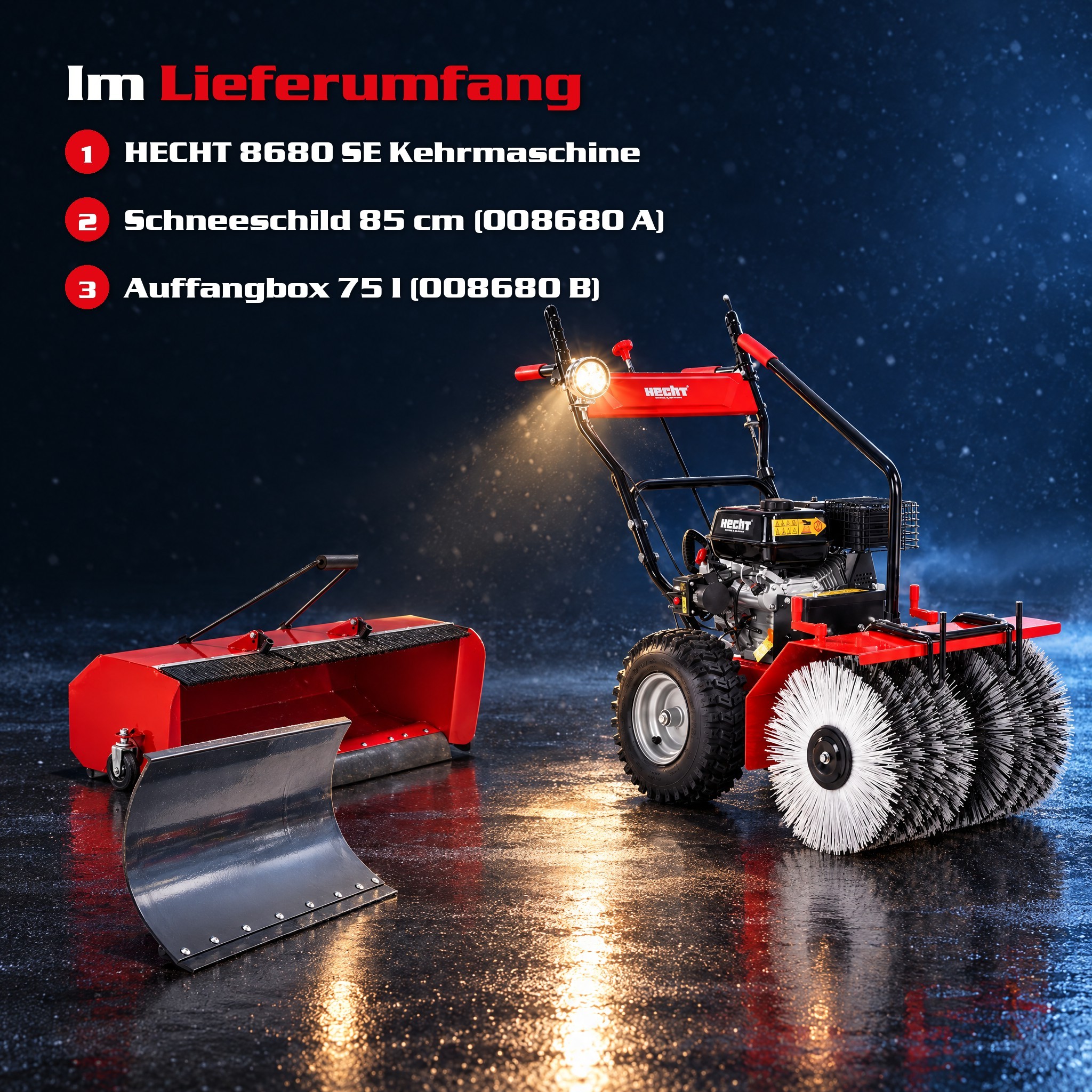 HECHT 8680 SE Set 4 Benzin-Kehrmaschine Bild 12 (Dieses Bild wurde mit Hilfe von KI generiert.)