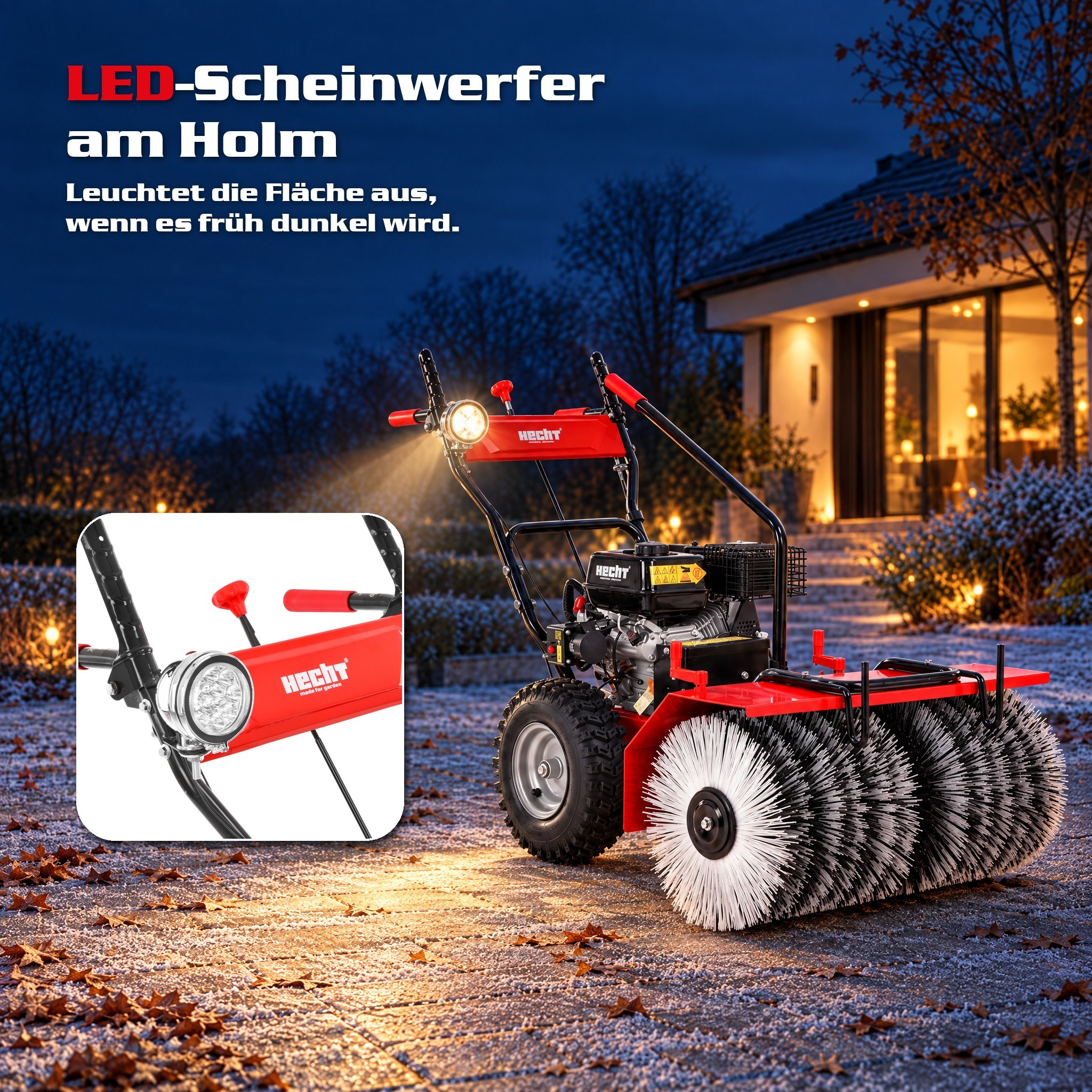 HECHT 8680 SE Set 4 Benzin-Kehrmaschine Bild 9 (Dieses Bild wurde mit Hilfe von KI generiert.)