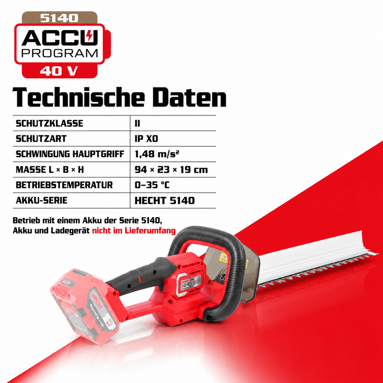 Technische Daten der HECHT Akku-Heckenschere 6140 im Detail (Dieses Bild wurde mit Hilfe von KI generiert.)