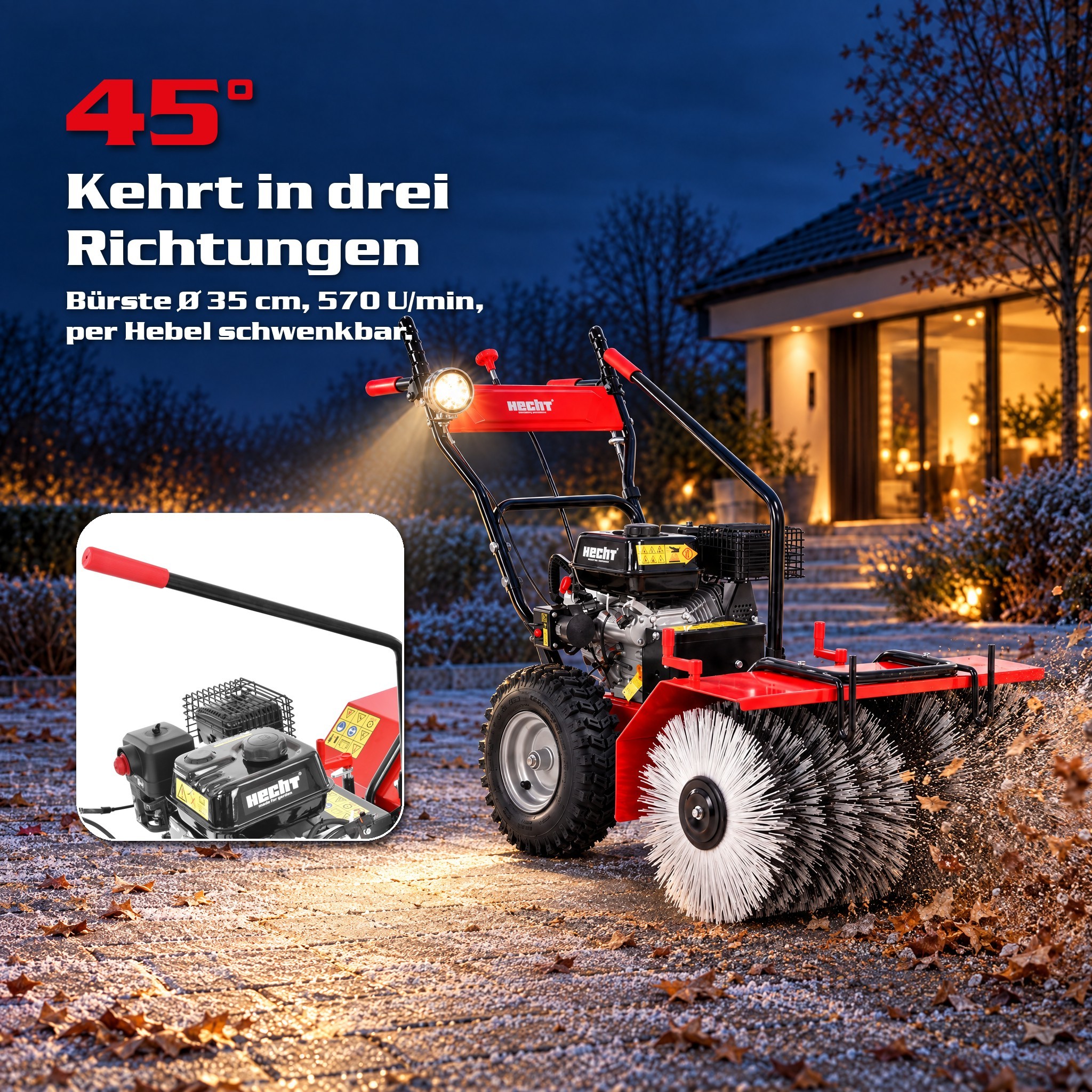 HECHT 8680 SE Benzin-Kehrmaschine Bild 2 (Dieses Bild wurde mit Hilfe von KI generiert.)
