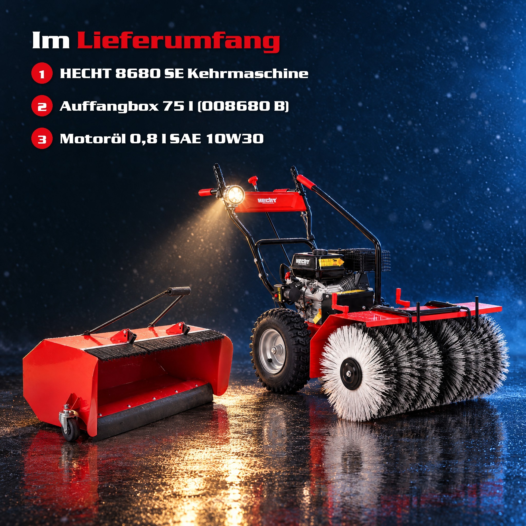 HECHT 8680 SE Set 2 Benzin-Kehrmaschine Bild 10 (Dieses Bild wurde mit Hilfe von KI generiert.)