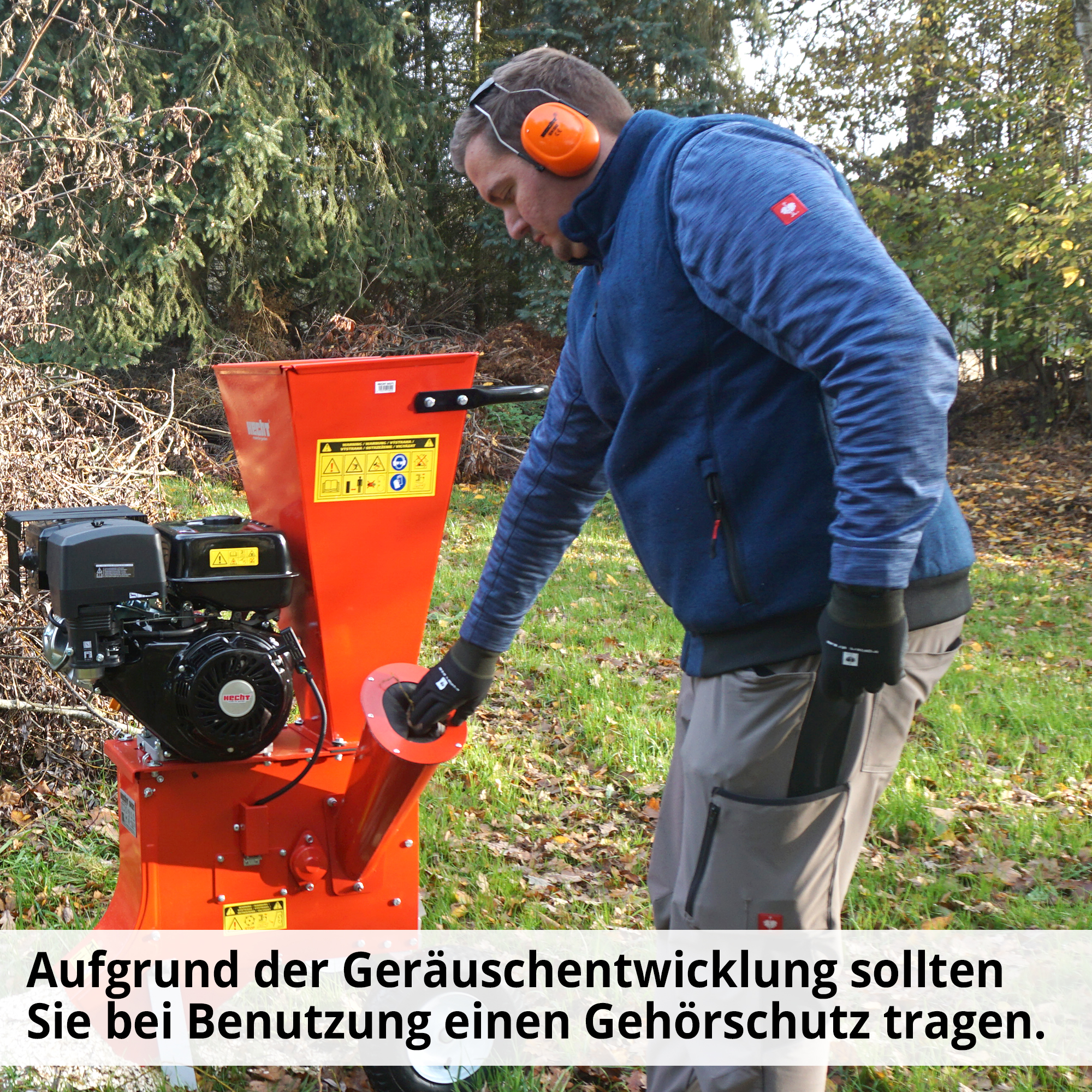 HECHT Benzin-Häcksler 13 PS – 389 Ccm, Schredder Für Äste Bis 89 Mm, Mit 2 Einfülltrichtern & Fahrwerk HECHT Benzin-Häcksler 13 PS – 389 Ccm, Schredder Für Äste Bis 89 Mm, Mit 2 Einfülltrichtern & Fahrwerk