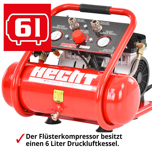 HECHT Flüster Kompressor 2808 – extrem leise und leistungsstark
